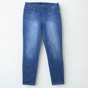 1822 Denim Jeans Womens 12 Skinny Stretch Blue Mid Rise Ankle Crop Denim